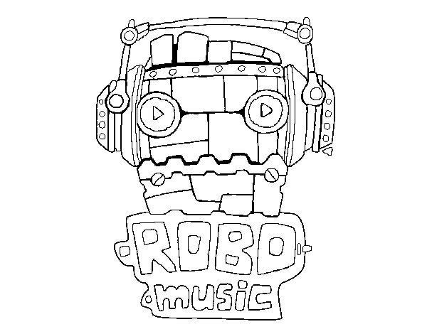 Dibuix de Robot music per Pintar on-line