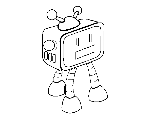 Dibuix de Robot televisiu per Pintar on-line