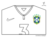 Dibuix de Samarreta del mundial de futbol 2014 de Brasil per pintar