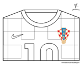 Dibuix de Samarreta del mundial de futbol 2014 de Croàcia per pintar