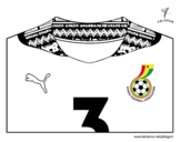 Dibuix de Samarreta del mundial de futbol 2014 de Ghana per pintar