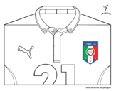 Dibuix de Samarreta del mundial de futbol 2014 d'Itàlia per pintar
