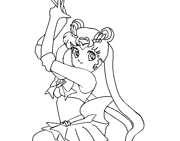 Dibuix de Serena de Sailor Moon per Pintar on-line