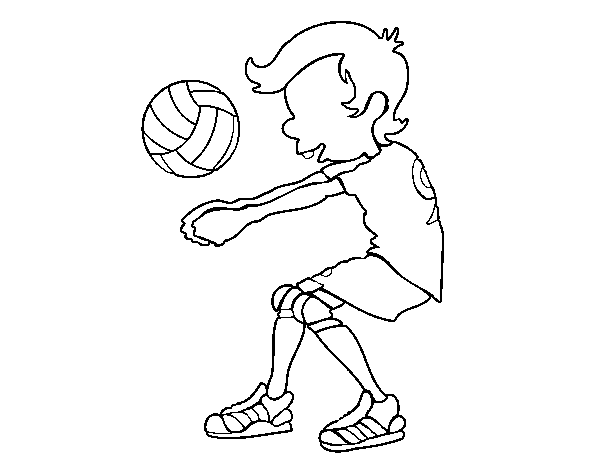 Dibuix de Servei de voleibol per Pintar on-line