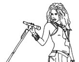 Dibuix de Shakira en concert per pintar