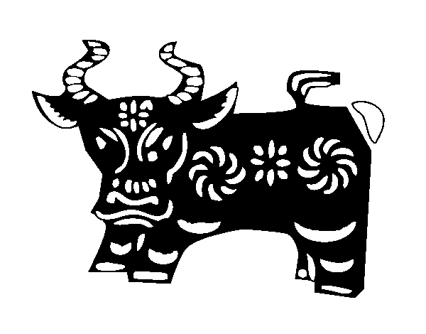 Dibuix de Signe del bou per Pintar on-line