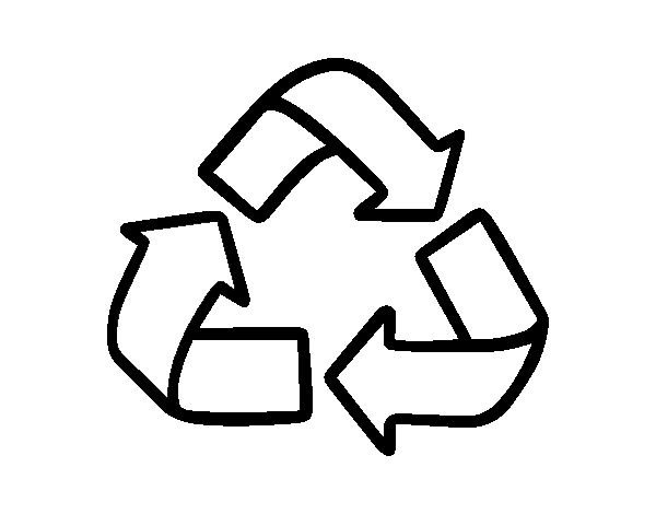 Dibuix de Símbol del reciclatge per Pintar on-line