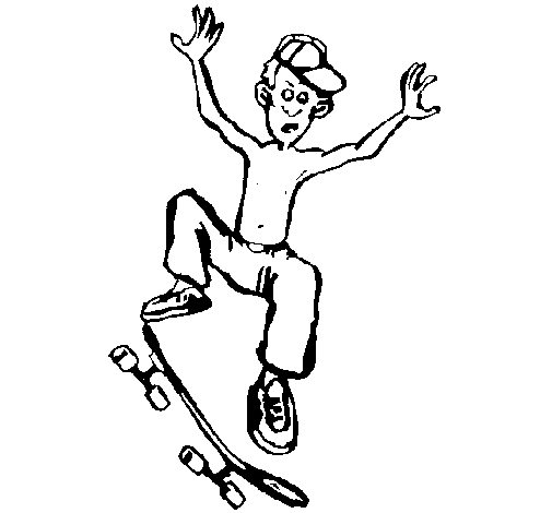 Dibuix de Skateboard per Pintar on-line