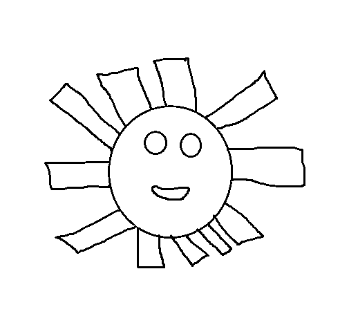 Dibuix de Sol 3 per Pintar on-line