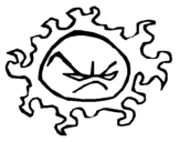 Dibujo de Sol enfadat