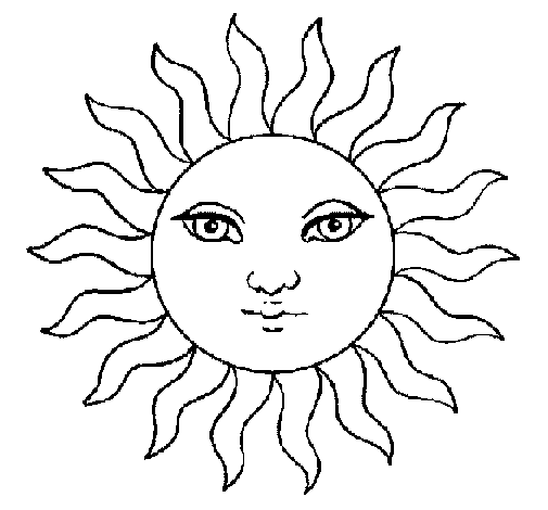 Dibuix de Sol per Pintar on-line