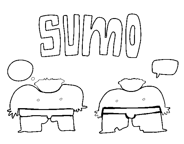 Dibuix de Sumo japonès per Pintar on-line