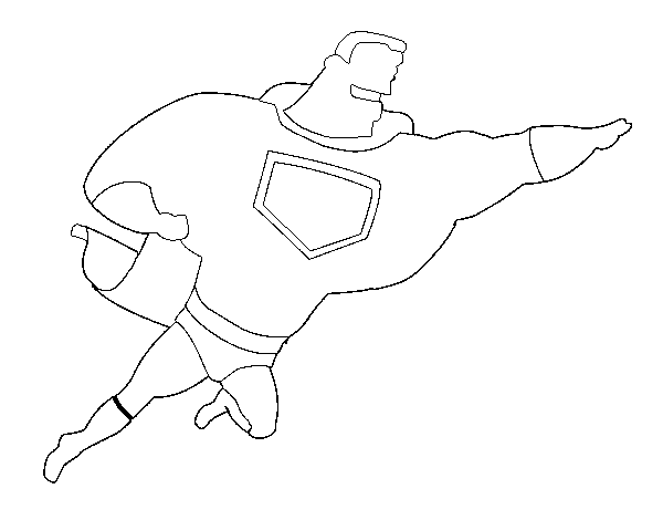 Dibuix de Superheroi gran per Pintar on-line