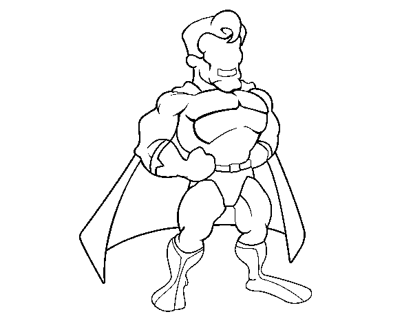 Dibuix de Superheroi musculat per Pintar on-line