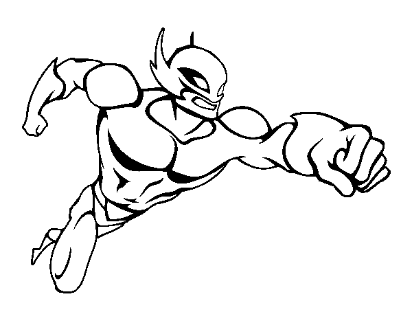 Dibuix de Superheroi sense capa per Pintar on-line