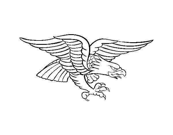 Dibuix de Tatuatge d'àguila per Pintar on-line