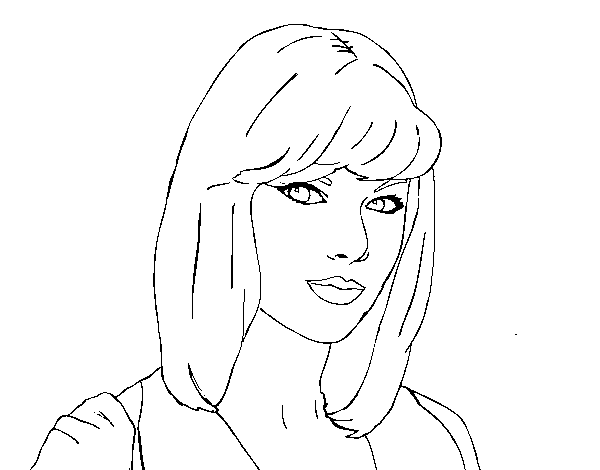 Dibuix de Taylor Swift per Pintar on-line