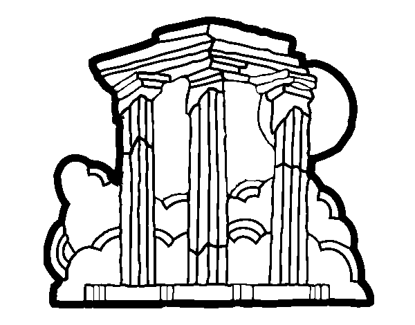 Dibuix de Temple de Zeus Olímpic per Pintar on-line