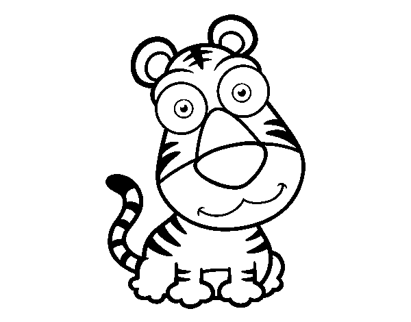 Dibuix de Tigre de Sumatra per Pintar on-line