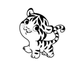 Dibujo de Tigre nadó
