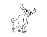 Dibuix de Toro salvatge 1 per pintar