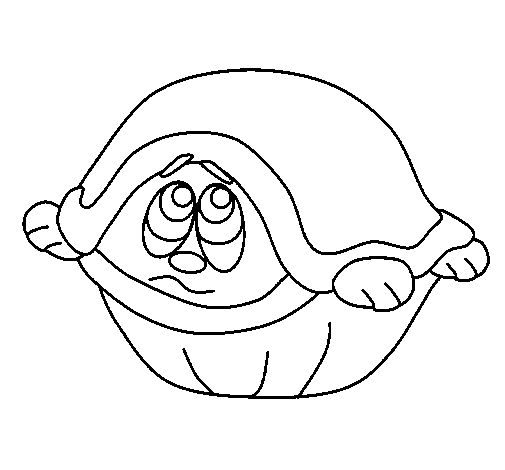 Dibuix de Tortuga espantada per Pintar on-line