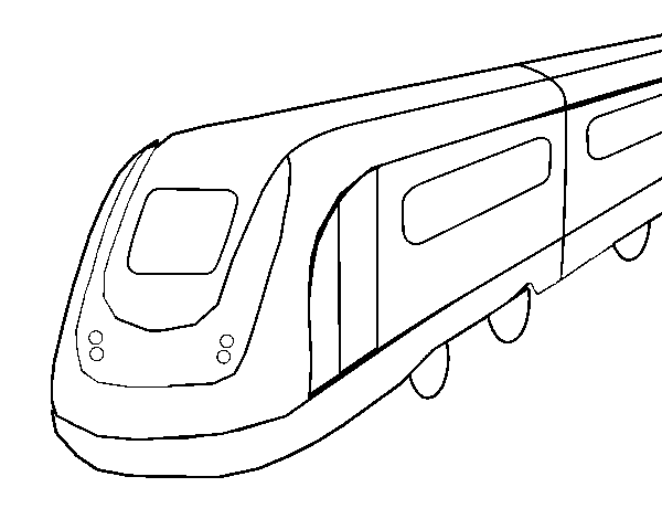 Dibuix de Tren d'alta velocitat per Pintar on-line