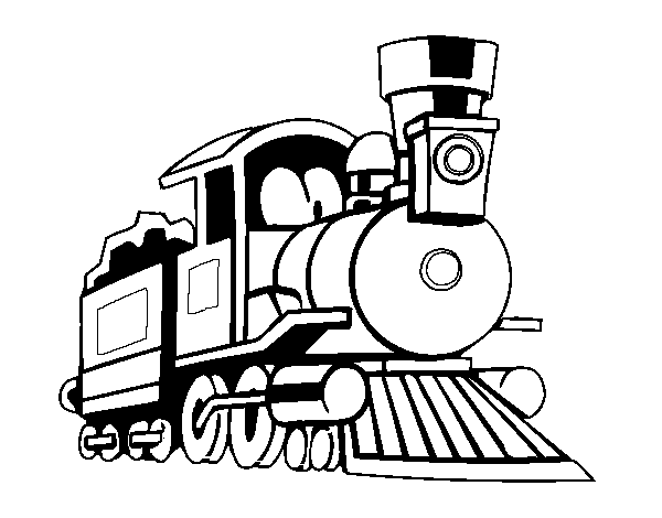 Dibuix de Tren divertit per Pintar on-line