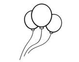 Dibuix de Tres globus per pintar