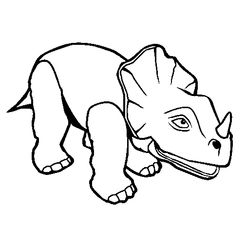 Dibuix de Triceratops II  per Pintar on-line