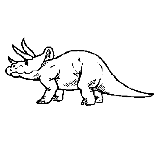 Dibuix de Triceratops per Pintar on-line