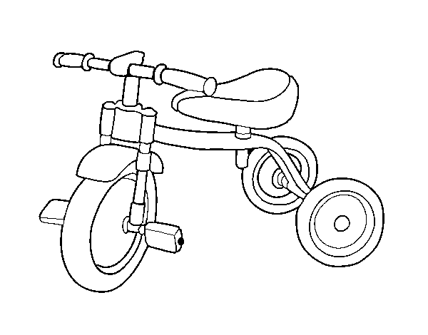 Dibuix de Tricicle per a nens per Pintar on-line