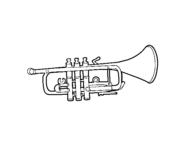 Dibuix de Trompeta baixa per Pintar on-line