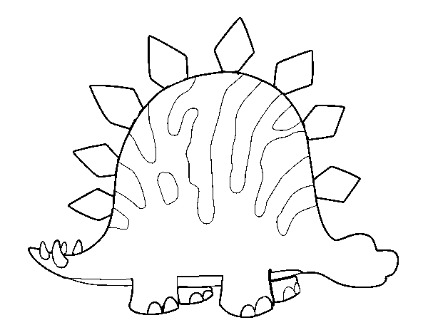 Dibuix de Tuojiangosaure bebè per Pintar on-line