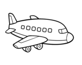 Dibuix de Un avió de passatgers per pintar