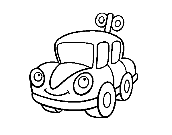 Dibuix de Un cotxe de joguina per Pintar on-line