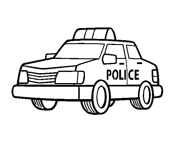 Dibuix de Un cotxe de policia per Pintar on-line