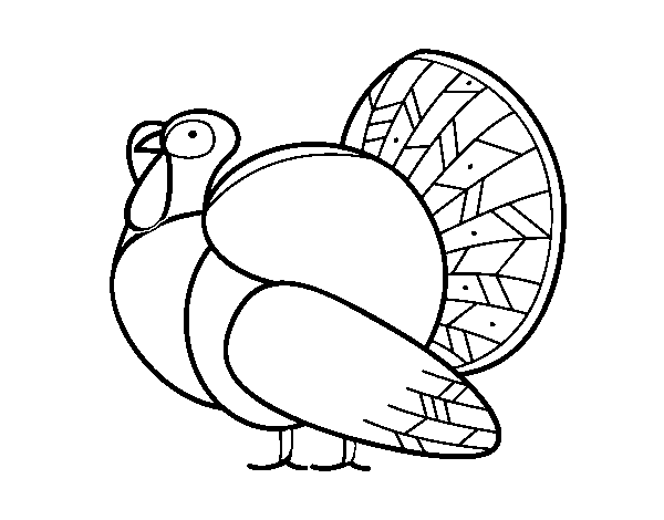 Dibuix de Un gall d'indi per Pintar on-line