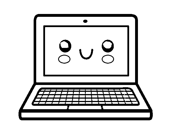Dibuix de Un ordinador portàtil per Pintar on-line