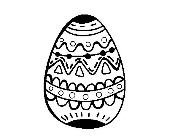 Dibuix de Un ou de Pasqua decorat per Pintar on-line