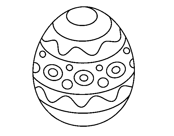 Dibuix de Un ou de Pasqua estampat per Pintar on-line