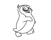 Dibuix de Un pingüí antàrtic per pintar