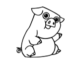 Dibuix de Un porc per pintar