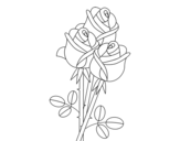 Dibuix de Un ram de roses per pintar