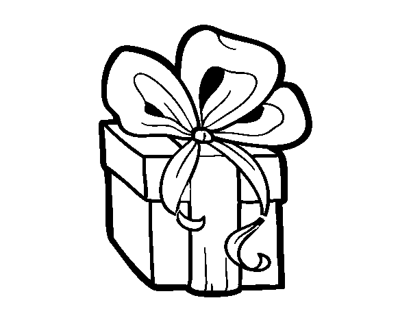 Dibuix de Un regal de Nadal per Pintar on-line