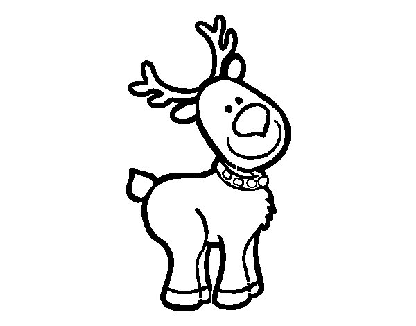 Dibuix de Un ren nadalenc per Pintar on-line