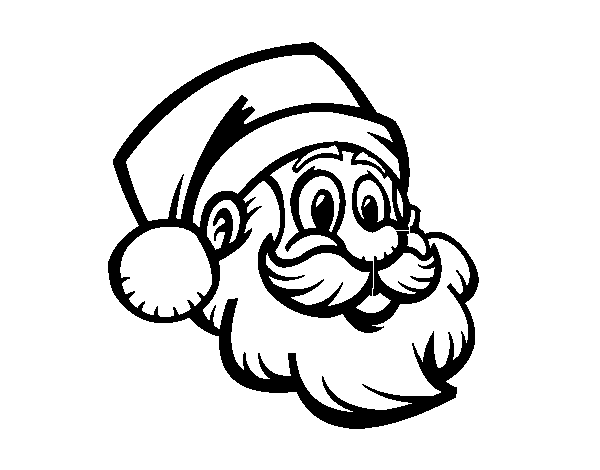 Dibuix de Un rostre de Pare Noel per Pintar on-line