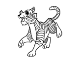 Dibuix de Un tigre de Bengala per pintar