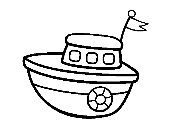 Dibuix de Un vaixell de joguina per Pintar on-line