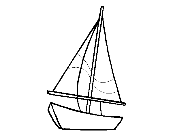 Dibuix de Un veler per Pintar on-line